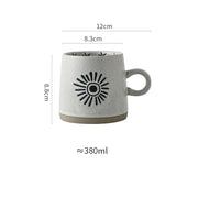 japanese hand-painted ceramic coffee mug, view 3 - MRSLM