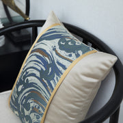 blue jacquard patchwork pillowcase - MRSLM
