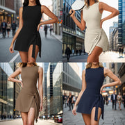 fake two-piece sport tennis skirt dress - MRSLM