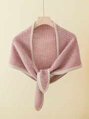 100% cashmere triangle scarf, view 3 - MRSLM