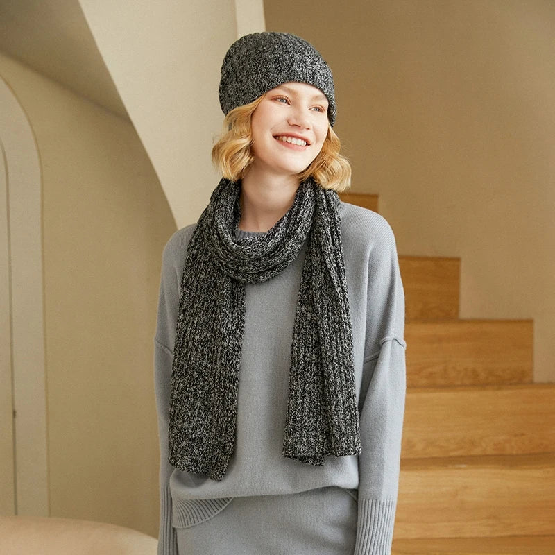 women's knit winter scarf, view 3 - MRSLM