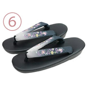 embroidered gradient flower flip-flops, view 4 - MRSLM