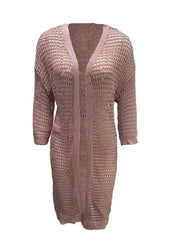 Women's open-knit long cardigan, view 10 - MRSLM