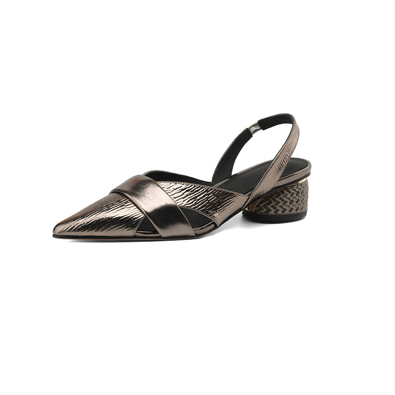 leather pointed toe sandals, view 11 - MRSLM