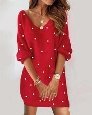 lace v-neck off-the-shoulder dress, view 11 - MRSLM