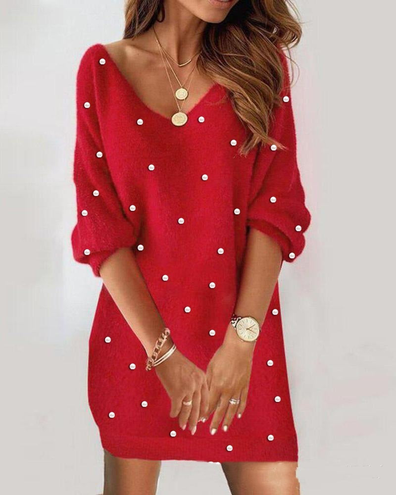 lace v-neck off-the-shoulder dress, view 11 - MRSLM