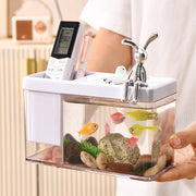 Mini desktop aquarium with pen holder, view 5 - MRSLM