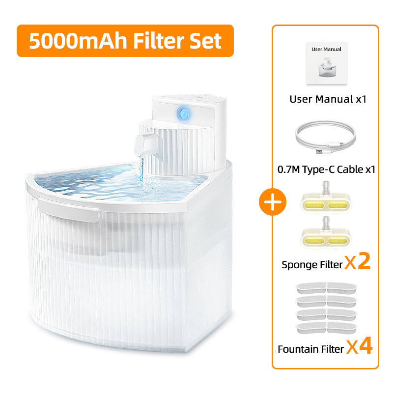 wireless cat water fountain, view 3 - MRSLM