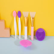 6pcs silicone exfoliating facial cleansing brush set, view 8 - MRSLM