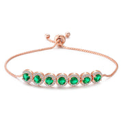 emerald zircon adjustable bracelet, view 6 - MRSLM