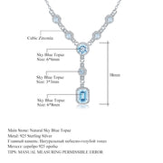 luxury silver natural gem necklace, view 5 - MRSLM