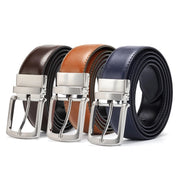 men's reversible genuine leather belt, view 6 - MRSLM