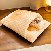 cozy plush cat and dog bed - MRSLM