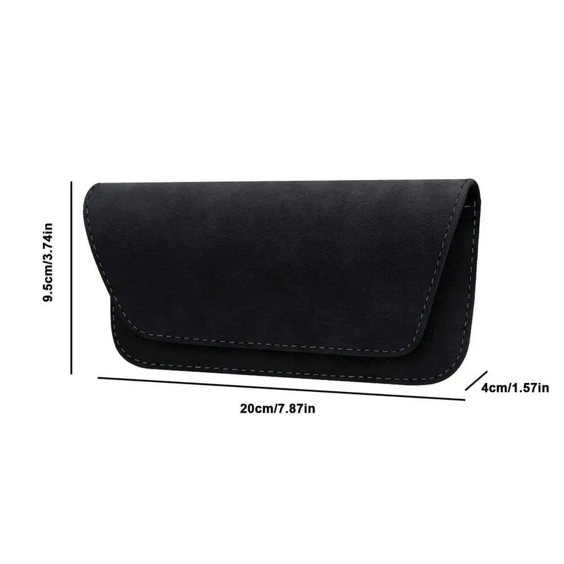 universal pu leather car glasses holder, view 2 - MRSLM
