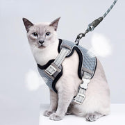 reflective cat harness and leash set, view 3 - MRSLM