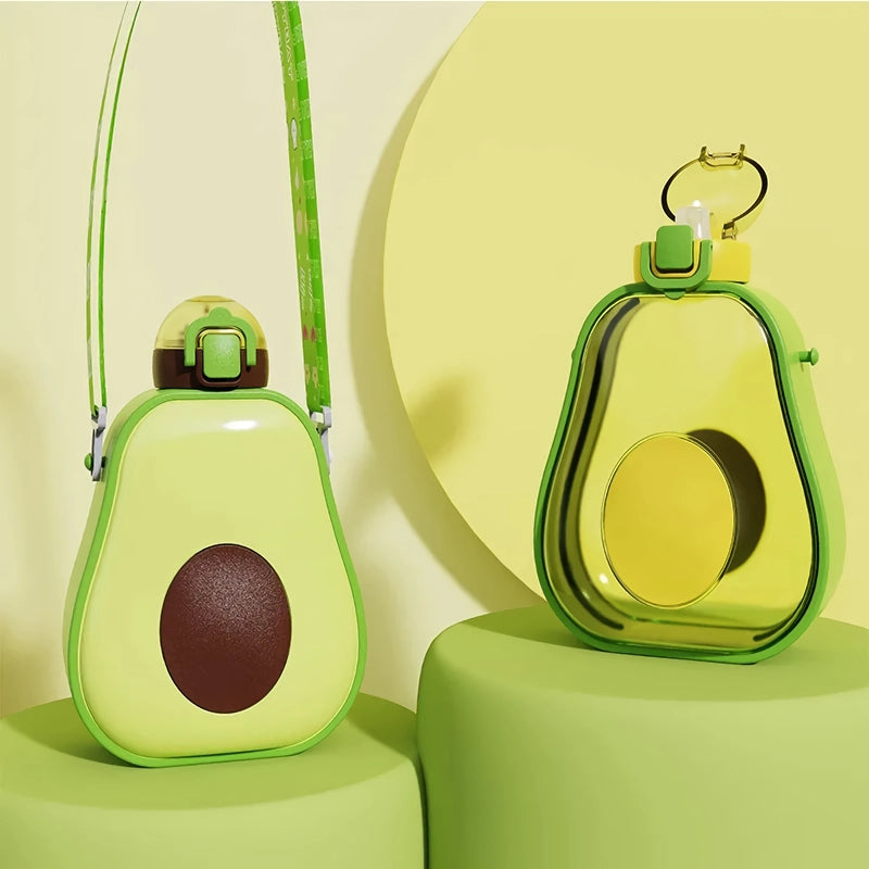 avocado kids water bottle with straw, view 8 - MRSLM