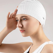 silicone swimming cap for long hair, view 8 - MRSLM