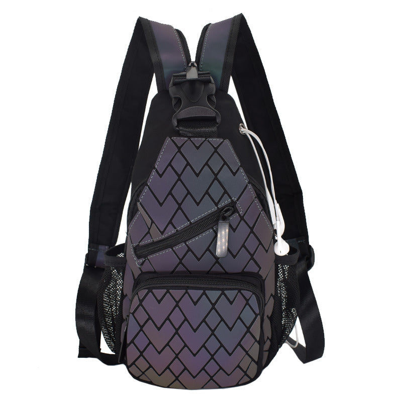 geometric rhombus shoulder bag, view 5 - MRSLM