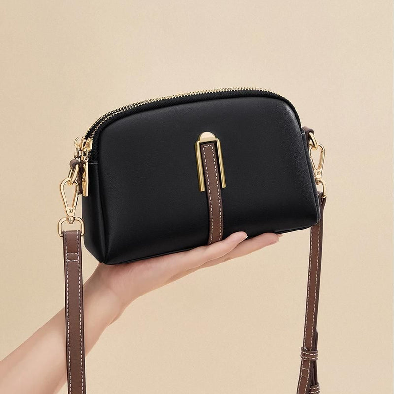 Leather crossbody and shoulder satchel, view 6 - MRSLM