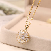sunflower chain necklace, view 5 - MRSLM