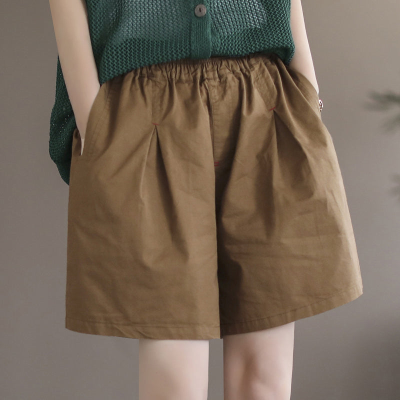 women's loose cotton shorts, view 2 - MRSLM
