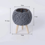 nordic imitation rattan flower pot, view 5 - MRSLM