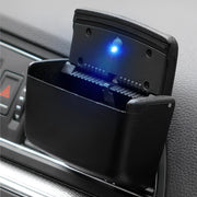 portable smokeless car ashtray with led light and lid, view 5 - MRSLM
