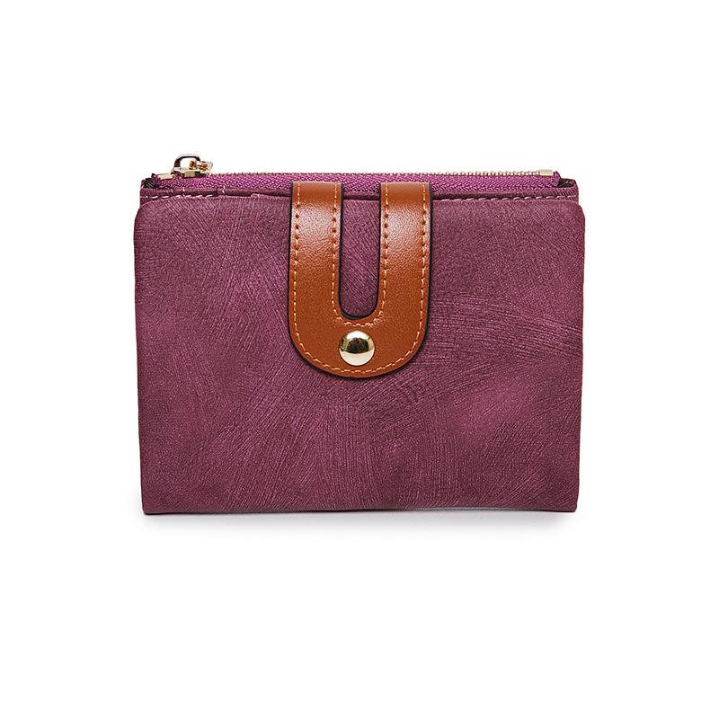 pu leather short wallet, view 3 - MRSLM