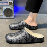 men's winter fleece-lined indoor slippers, view 7 - MRSLM