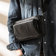 Large capacity cowhide shoulder bag - MRSLM