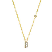 letter pendant necklace, view 2 - MRSLM