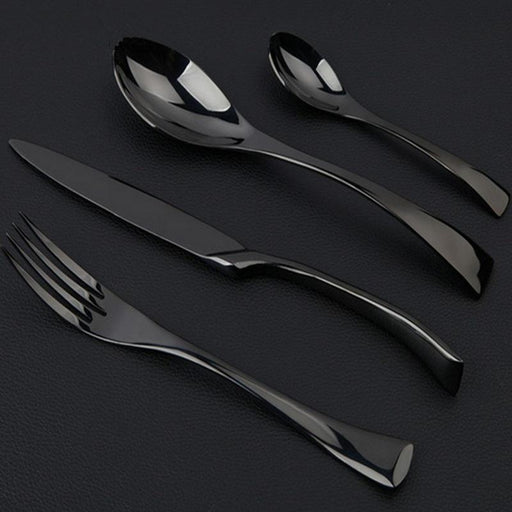 black rose stainless steel cutlery set - MRSLM