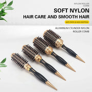boar bristle round barrel hair brush, view 6 - MRSLM