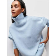 women's turtleneck sweater, view 25 - MRSLM