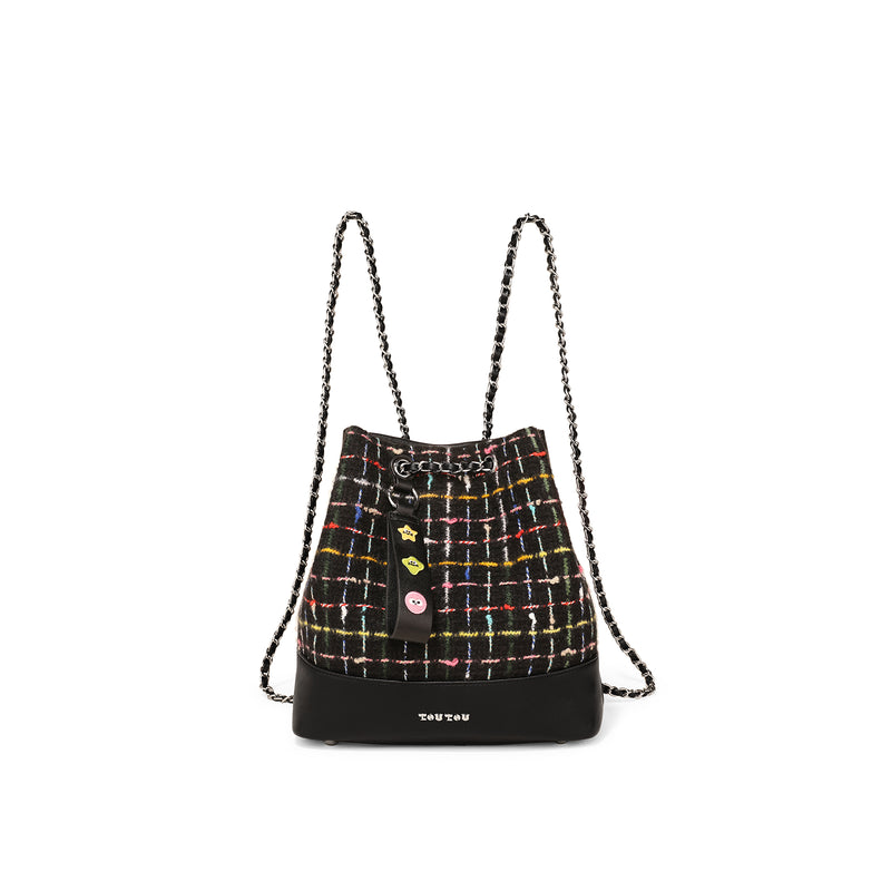 wool chain backpack, view 2 - MRSLM