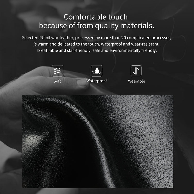 men's slim PU leather wallet with RFID, view 7 - MRSLM