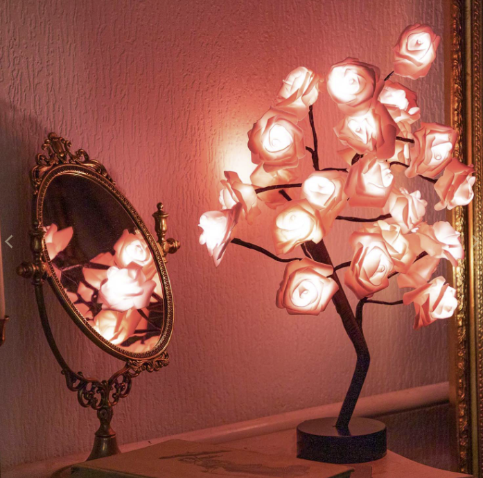 LED rose flower fairy light lamp, view 7 - MRSLM