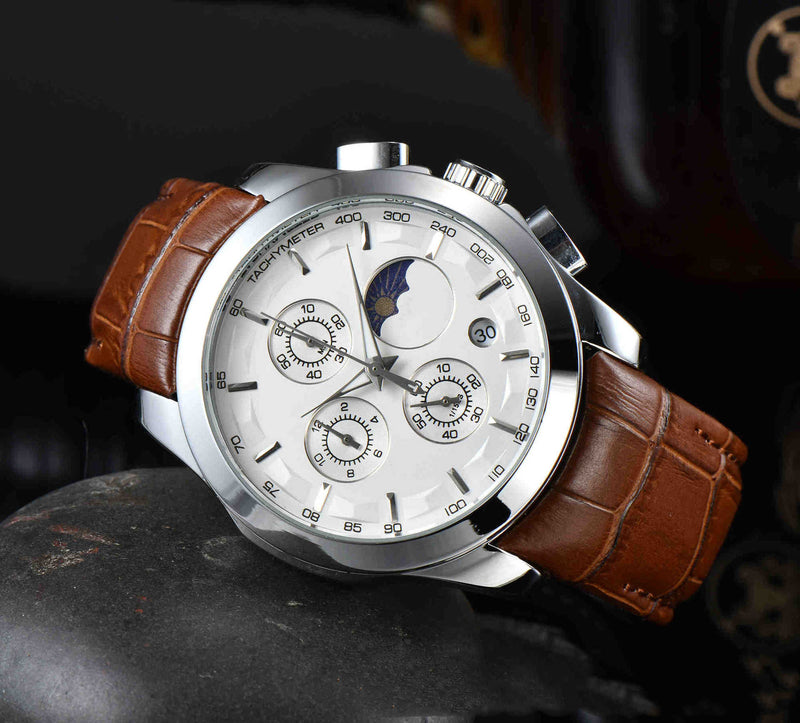 men's six-hand calendar quartz watch, view 13 - MRSLM
