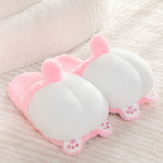 cute animal plush indoor slippers, view 4 - MRSLM