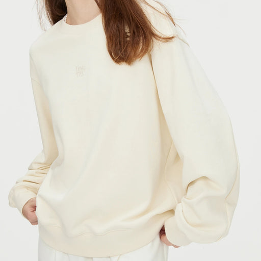 beige drop sleeve cotton pullover - MRSLM
