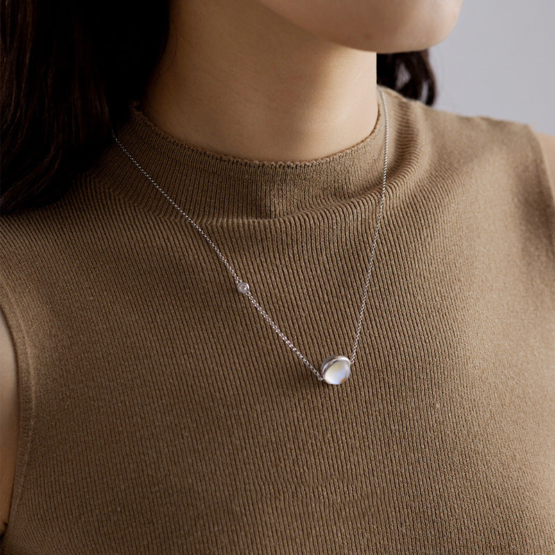 S925 silver planet necklace, view 2 - MRSLM
