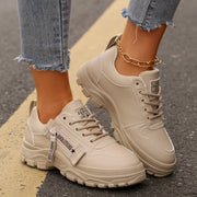 Side-zipper lace-up sneakers - MRSLM