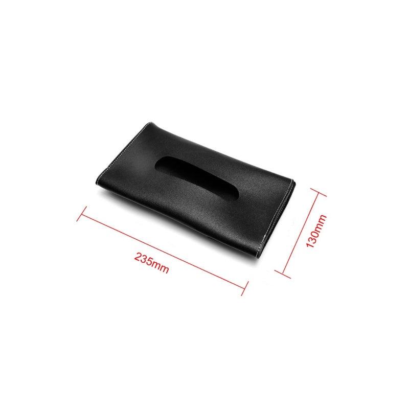 PU leather car sun visor tissue holder, view 5 - MRSLM