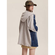Women's hooded denim coat, view 7 - MRSLM