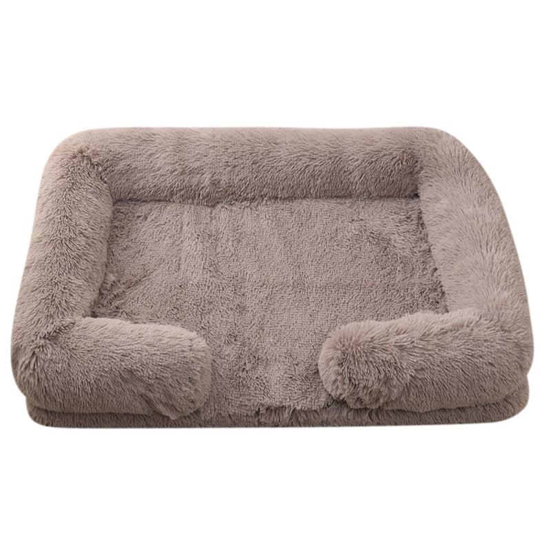 cozy winter plush dog bed, view 3 - MRSLM