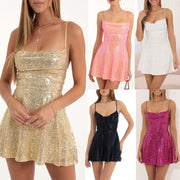 sequined suspender bow dress - MRSLM