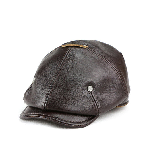 British retro men's leather beret - MRSLM