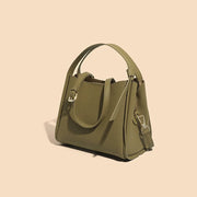 soft leather shoulder bag with scarf, view 13 - MRSLM