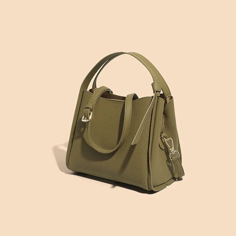 soft leather shoulder bag with scarf, view 13 - MRSLM