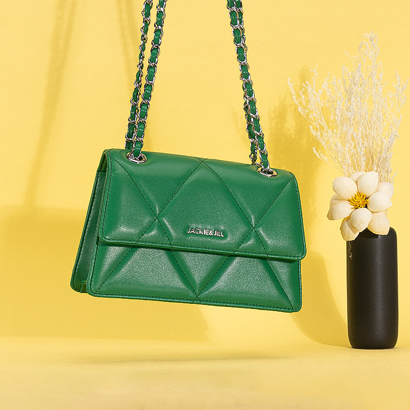 diamond pattern shoulder bag, view 8 - MRSLM